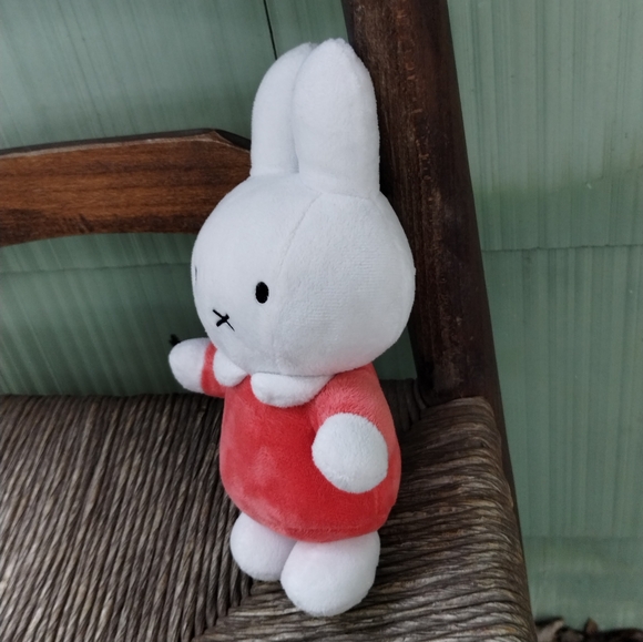 DICK BRUNA Miffy Tiamo Bunny Rabbit Lovey Baby Rattle plush stuffed animal 9in - Picture 6 of 13